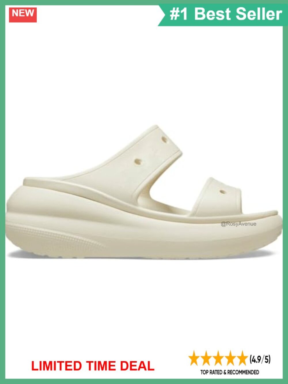 Platform Sandals Slip On 60mm Height EVA Lightweight Waterproof